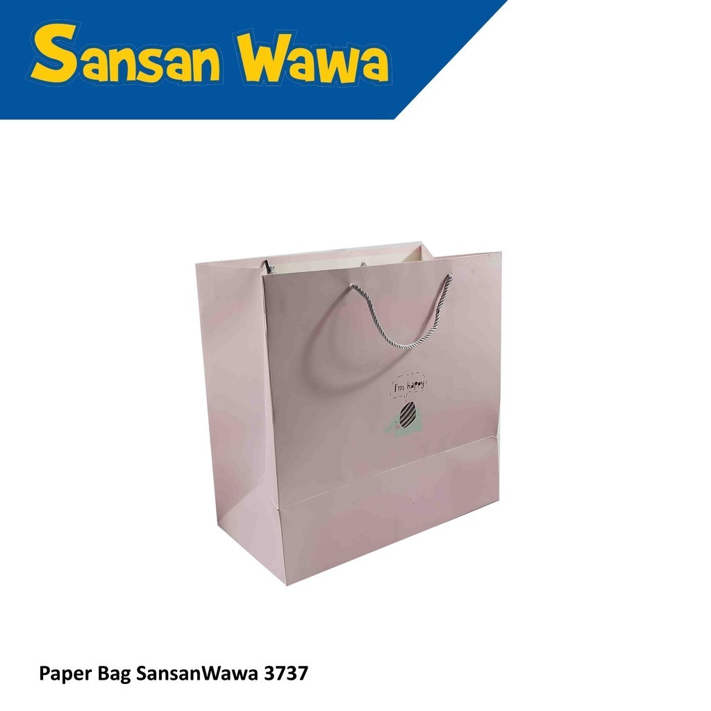 

Sansan Wawa Doff Paper Bag Besar Kotak 37x37cm Spine 20cm