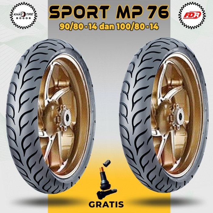 Sepasang Ban Racing Compound Motor Matic FDR SPORT MP76 90/80 dan 100/80 Ring 14 Tubeless