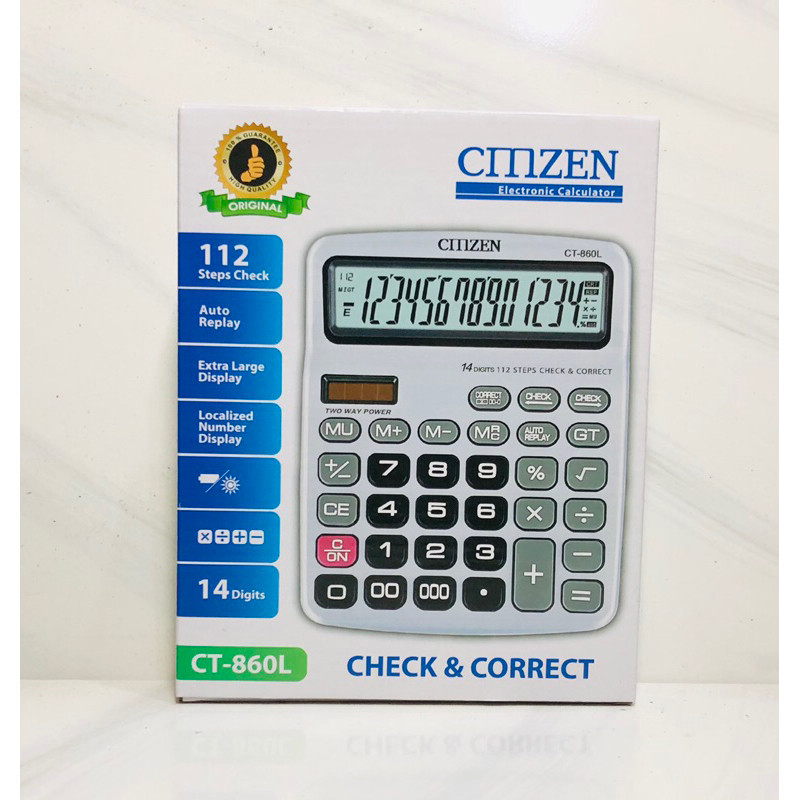 

Kalkulator Citizen CT 860L CITIZEN 14 Digit