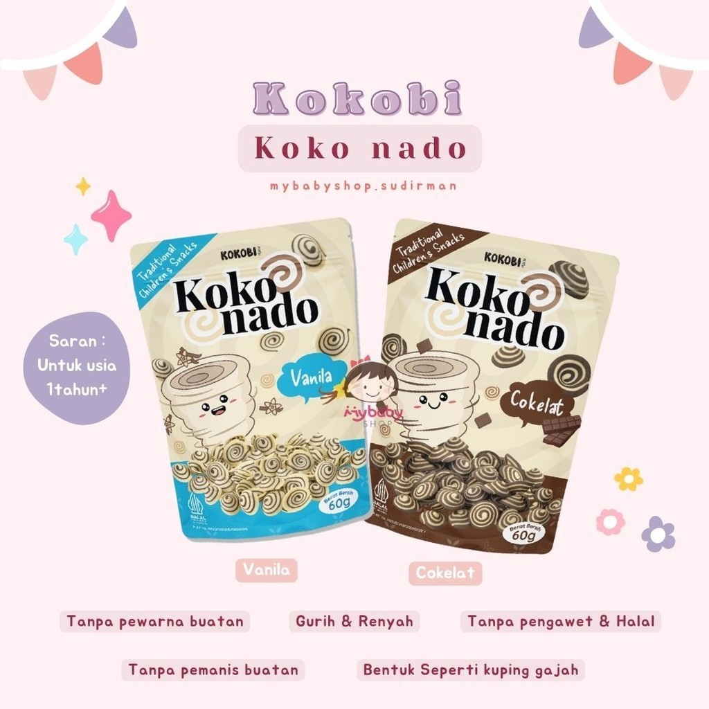 

Kokobi Koko Nado - Kuping Gajah Mini - Kids Friendly Snack (1tahun+)