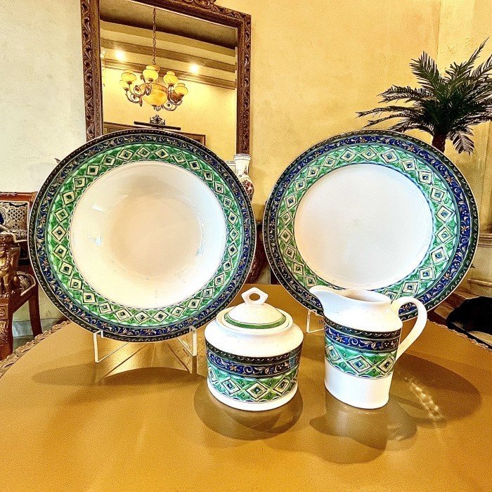 Mikasa Ultima Plus Florenza Super Strong Fine China Dinner Set Piring Mewah Piring Saji Piring Canti