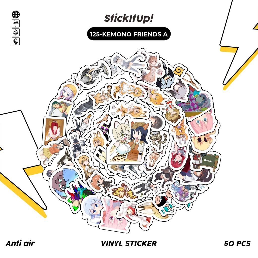 

COD✨ 100 Pcs Stiker Motif Anime Kemono Friends Anti Air Untuk Dekorasi Notebook Sepeda Skateboard Handphone DIY