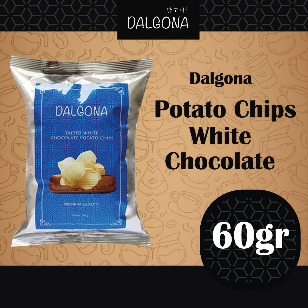 

Dalgona Salted White Chocolate Potato Chips | 90 gr | 1pcs | Cemilan