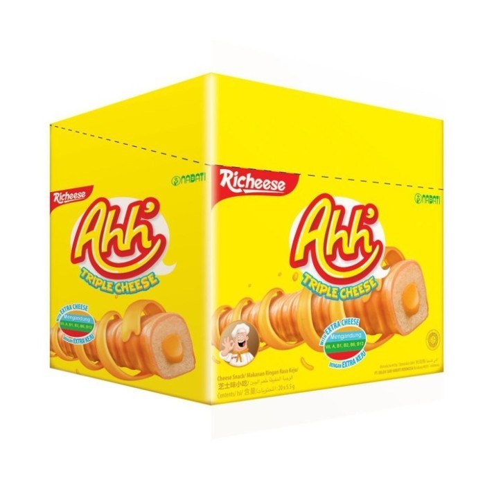 

Richeese Nabati Ahh' Keju 5,5g Isi 20pcs Cemilan Murah dan Enak