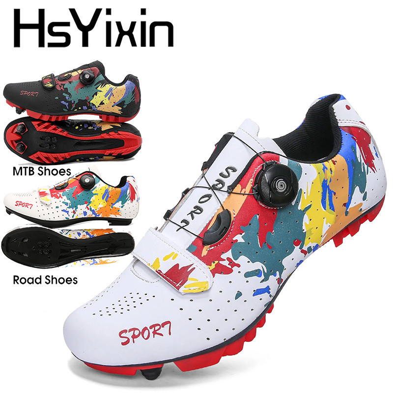 Cycling Shoes MTB Men's Sport Road Cycling Boots Flat Racing Shoes HsYixin Cyclocross Shoes Spd Cycl