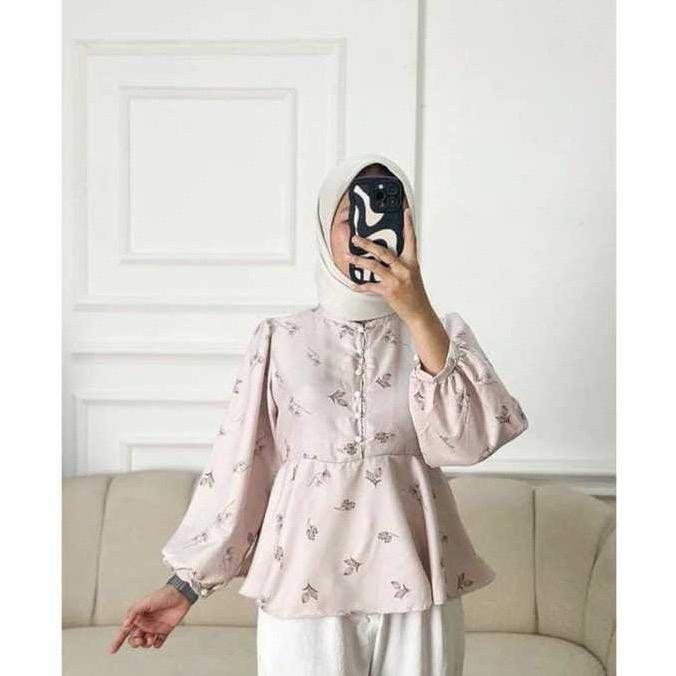 Blus CELIA Atasan Wanita Casual Baju Panjang Muslim Dewasa