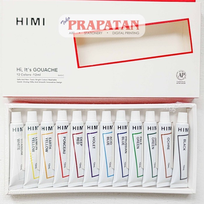 

promo ✨ -Miya Himi Gouache Tube set 12/18 x12ml YSF - 12X12ML