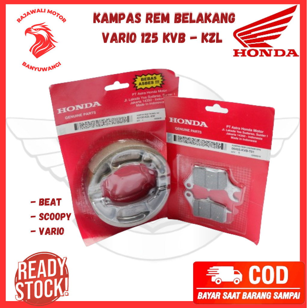 kampas rem honda beat ori - kampas rem belakang beat fi - kampas rem belakang vario 125 KVB - KZL