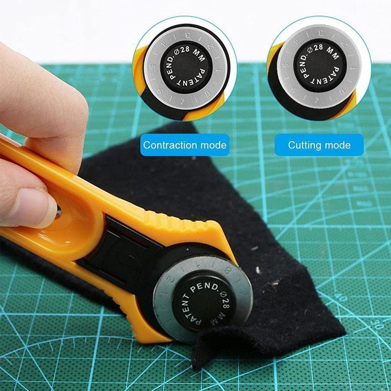 

28/45mm Rotary Fabric Cutter For Fabric Card Paper Sewing Quilting Roller Fabric Cut Tailor Scissors Tool Dress Clothes Making