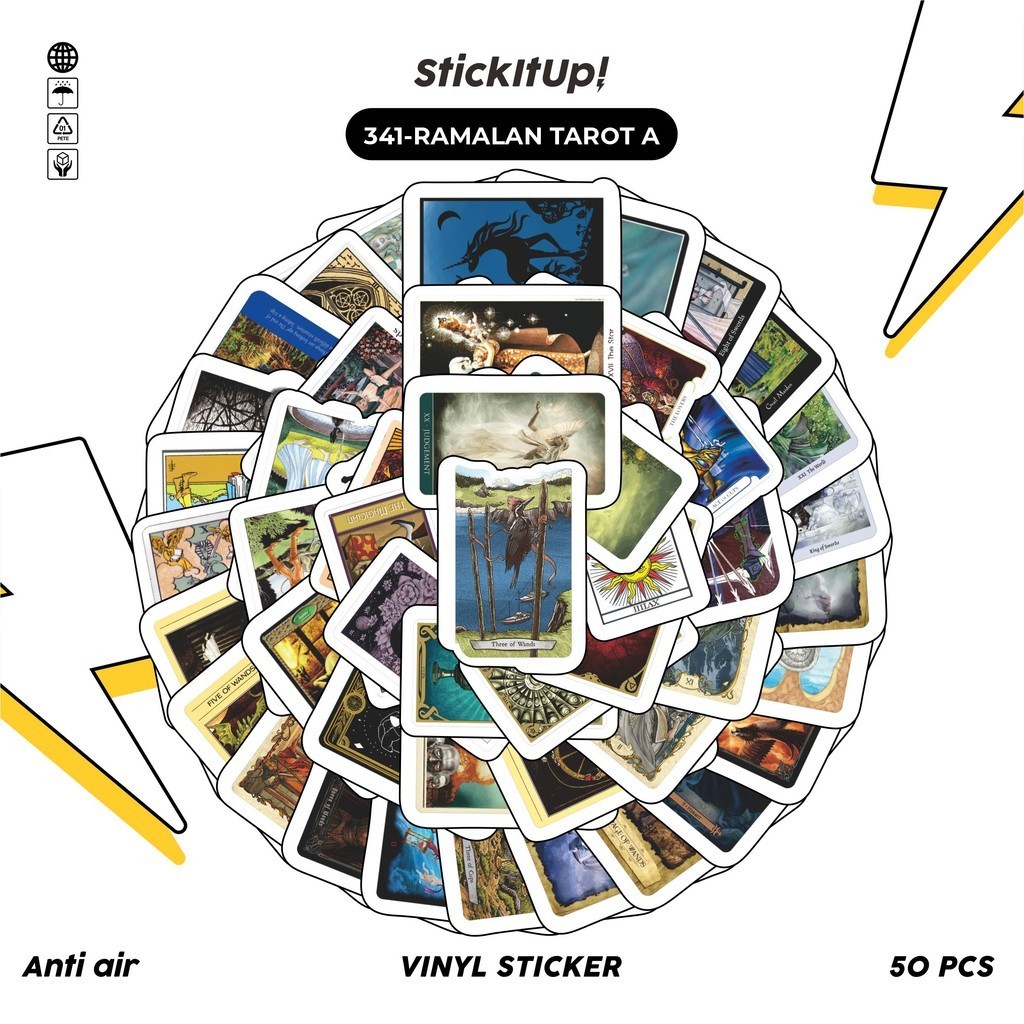 

COD100 Pcs Stiker Ramalan Tarot Terror Lucu Keren Anti Air Untuk Dekorasi Notebook Sepeda Skateboard Handphone DIY