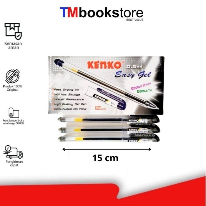 

BALLPEN GEL EASY GEL 0.5 BLACK KENKO