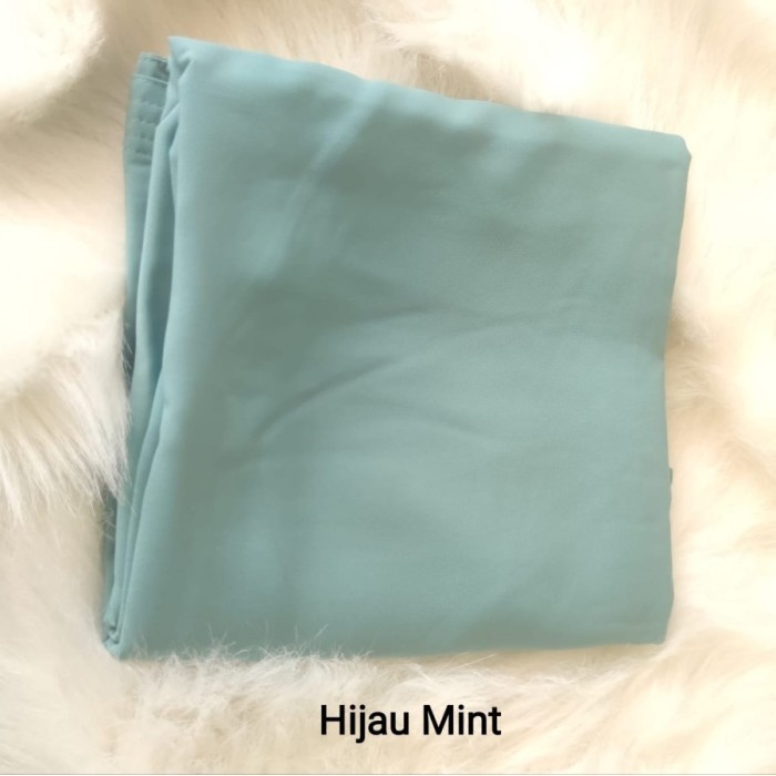 promo ✨ -HIJAB JILBAB WOLFIS MARYAM ADEM XXL NON PAD TALI SYARI JUMBO BS SHOLAT - Hijau Mint