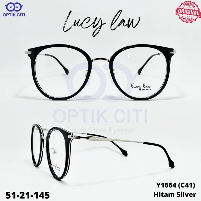 Frame Kacamata Wanita Bulat Lucy Law 1664 Original