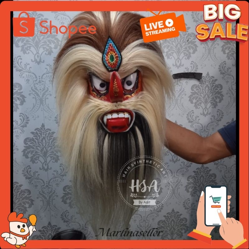 Topeng ganongan/topeng bujang ganong murah MRL