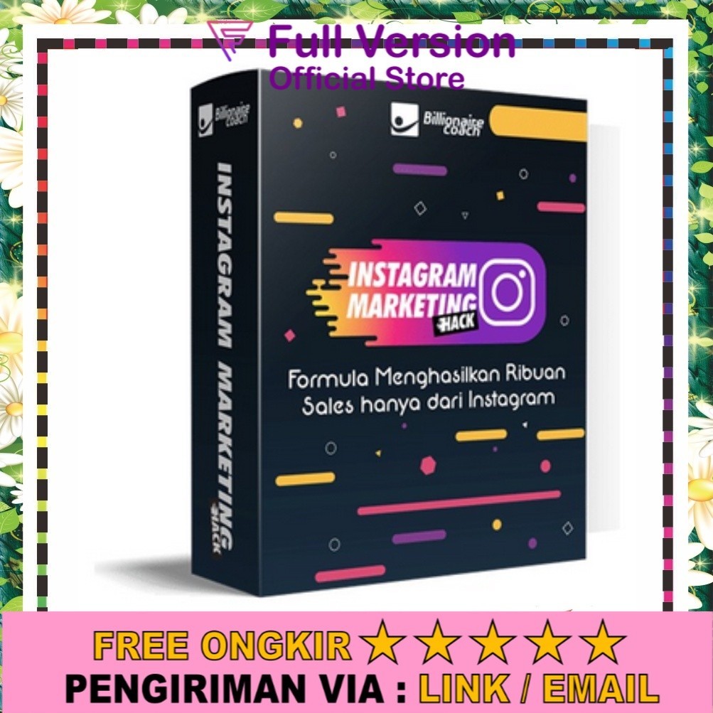 Beli 5 Gratis 1 Max Rp. 10.000,- | Ecourse - Instagram Marketing Hack - Billionaire Coach | Bergaran