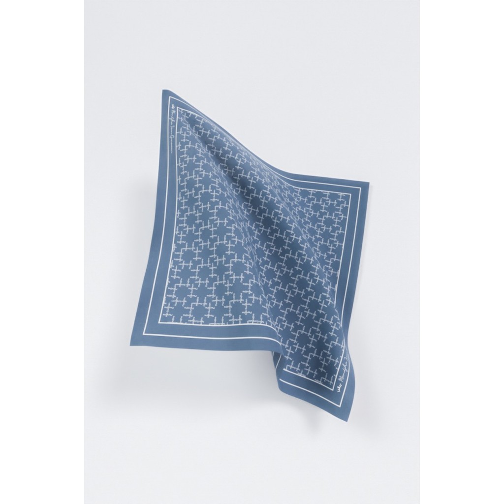 MANDJHA Monogram Denim Scarf By IVAN GUNAWAN