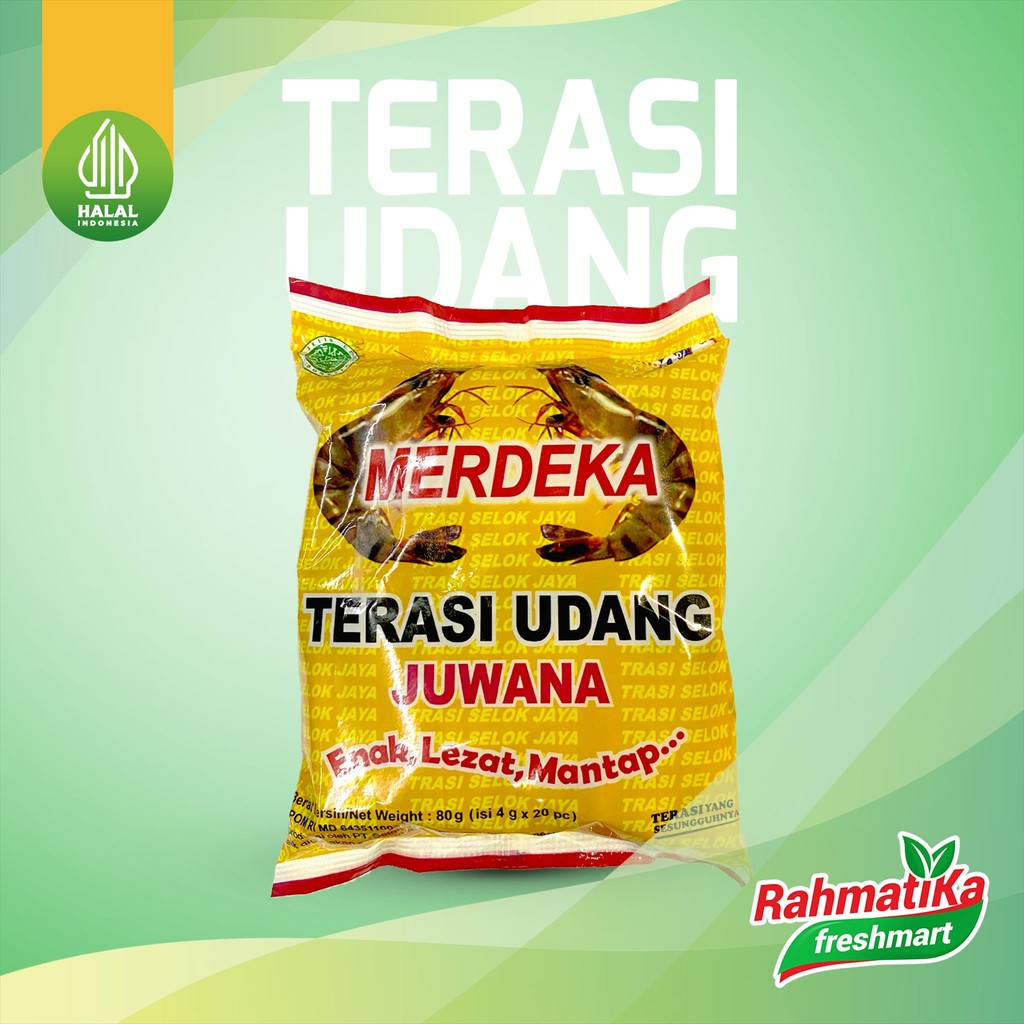 

Terasi Udang Merdeka Juwana 80 gr Isi 20 pcs
