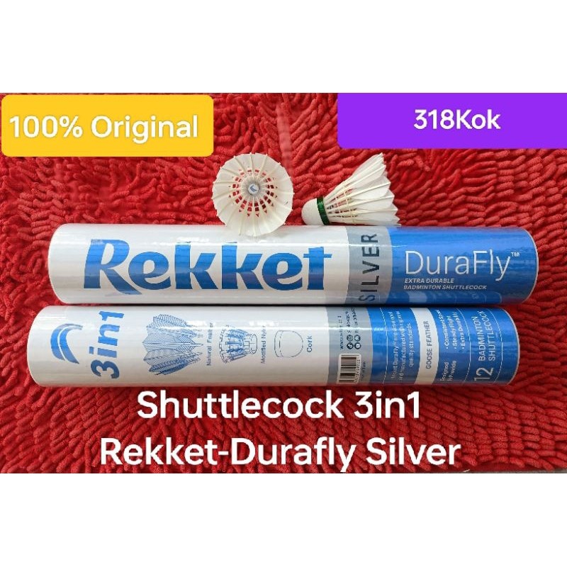 NA61YW Shuttlecock 3in1 Rekket SIVER l Badminton