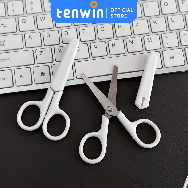 

Gunting Putih Sederhana INS dengan Lengan Pelindung Gunting Keselamatan Anak-tenwin offical