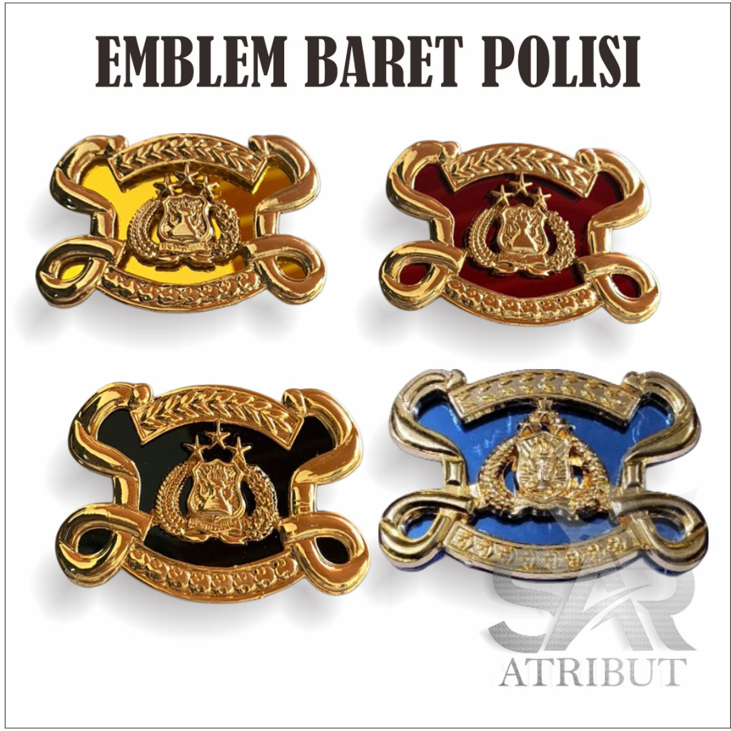 EMBLEM BARET SABHARA / BRIMOB / PROVOS/ POLAIR /Densus / Reskrim Bahan Logam Berkualitas Dengan Lapi