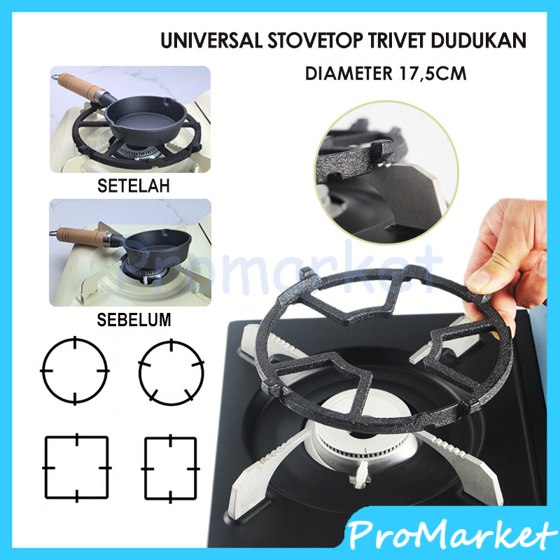 Penyanggah Tatakan Kompor Panci / Tatakan Bulet Nampan / Dudukan Kompor Gas Stove Rack Bahan Besi