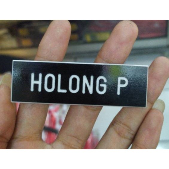 

Name Tag Akrilik | Papan Nama Dada | Nametag Grafir PDH TNI/POLRI | UK 8x2,5 cm