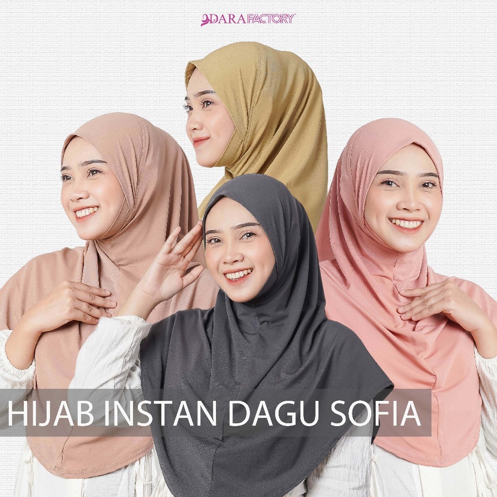 Terlaris hijab-mukena-jilbabinstant-jilbabsegiempat | Hijab Instan Dagu Sofia Tanpa Pet Kerudung Jer