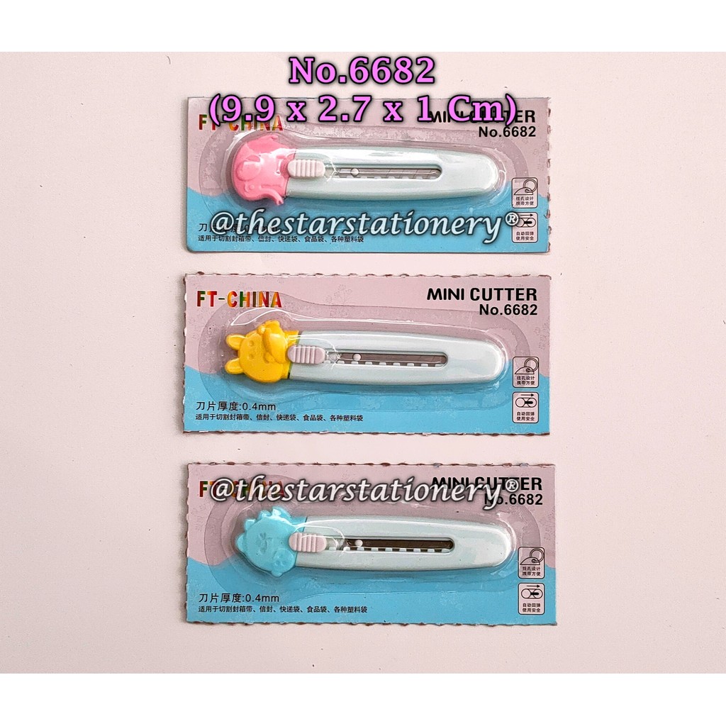 

(1 Biji) Mini Cutter Renteng 6682 9.9*2.7*1 / Mini Cutter Renteng No.6682 / Cutter Pemotong Kecil