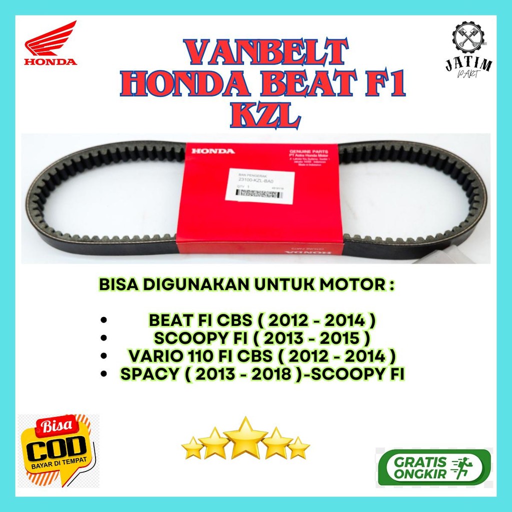 Vanbel Beat Fi Ori / VANBELT V-BELT ONLY BEAT FI KZL SCOOPY SPACY FI Original Premium - KZL