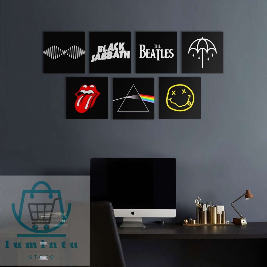 Poster Band Music Musik Wall Decor Poster Dinding Hiasan Dinding Kamar Rumah Retro Vintage Aesthetic