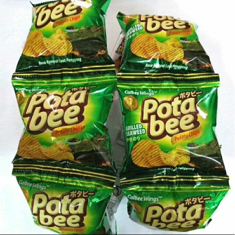 

potabee calbee potato chips | renceng isi 10 bks