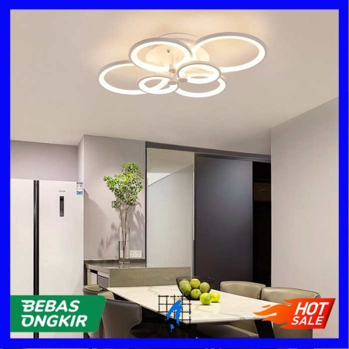 Lampu LED Plafon Modern Ceiling Light 6 Ring
