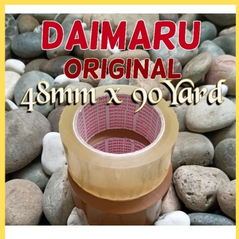 

Lakban original Daimaru Tape Isolasi Bening 2 inch x 90 Yard