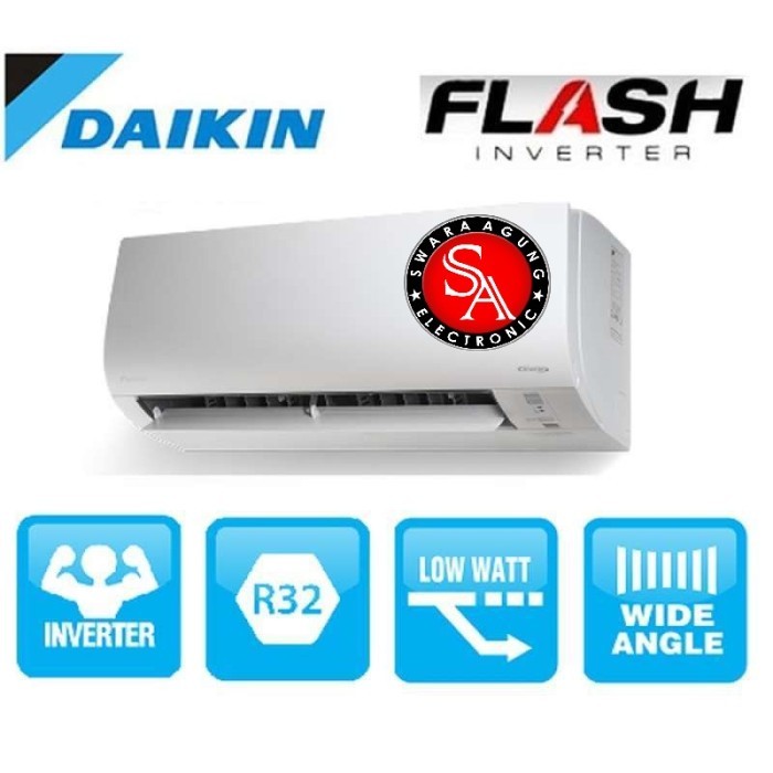 Ac Split 1 PK Inverter Daikin Type:STKQ25UV (Gratis Pasang) Medan Only