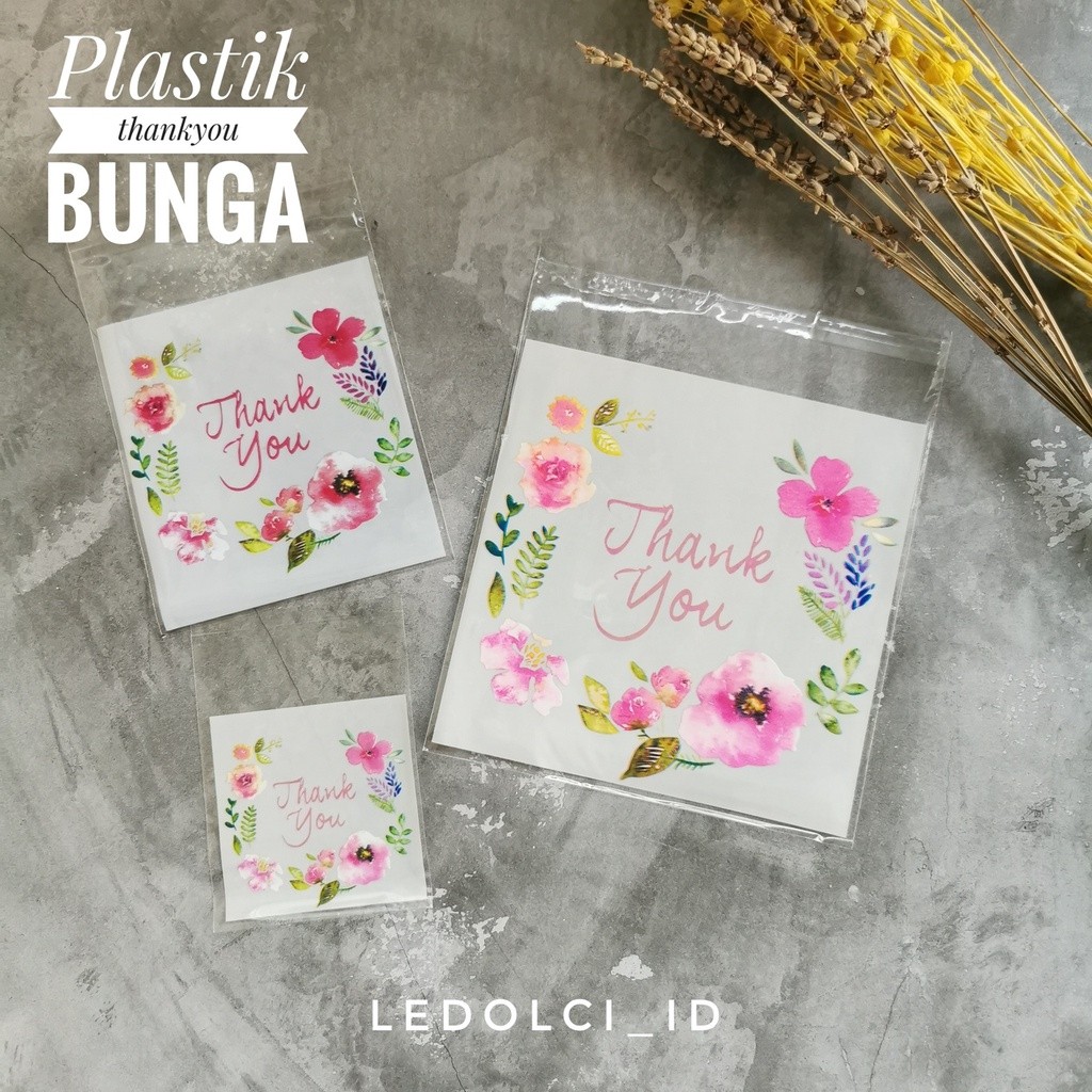 

PLASTIK COOKIES PLASTIK BUNGKUS SOUVENIR THANK YOU BUNGA