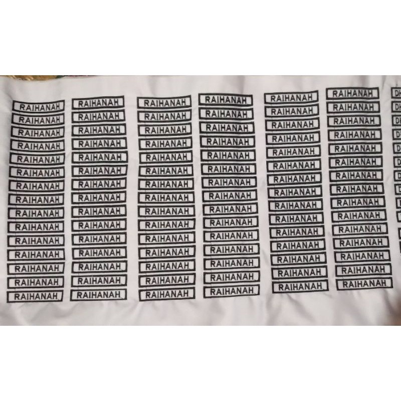 Bordir NAME TAG BORDIR SEKOLAH TK/SD/SMP