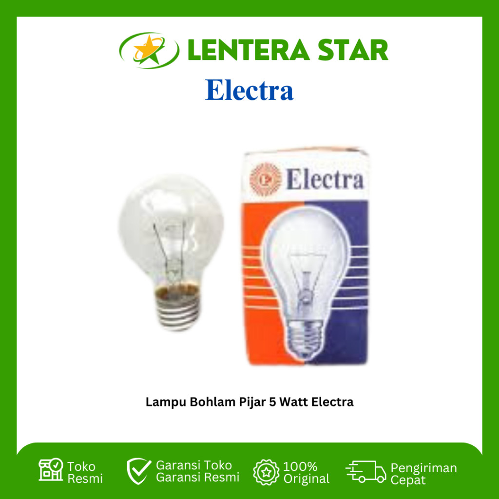 Lampu Bohlam Pijar 5 Watt Electra