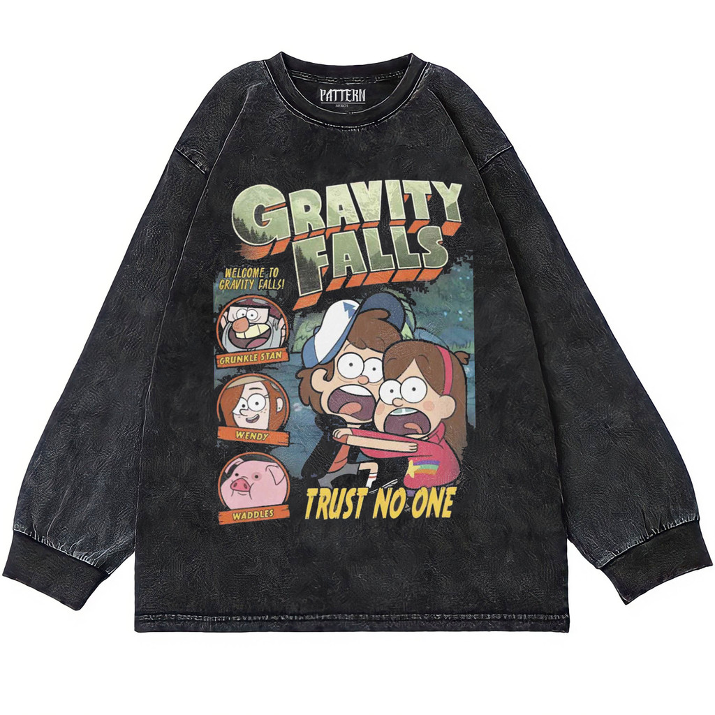Patternmerch "gravity falls trust no one #1 " Oversize T-Shirt | Longsleeve Oversized | washing tee 