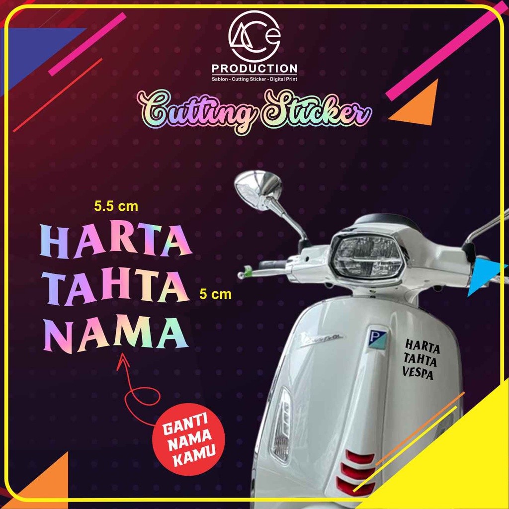 

STIKER/ STICKER HARTA TAHTA NAMA ANDA