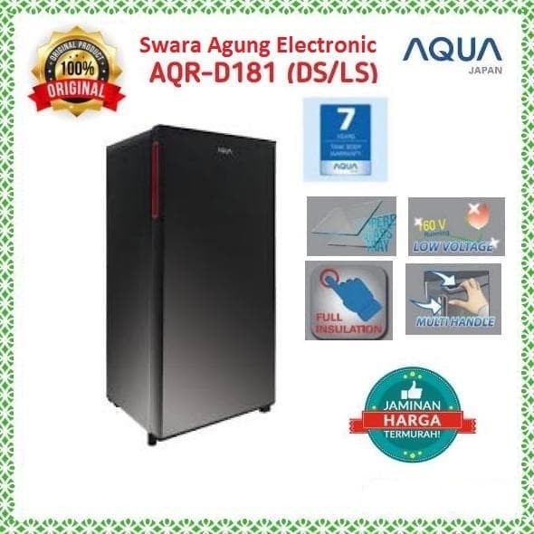 Kulkas 1 Pintu AQUA Type: AQR-D181 (Khusus Daerah Medan)