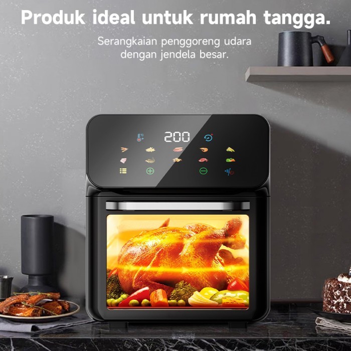 IMUTO air fryer oven low watt  16L Penggorengan Tanpa Minyak airfryer - 6L hitam