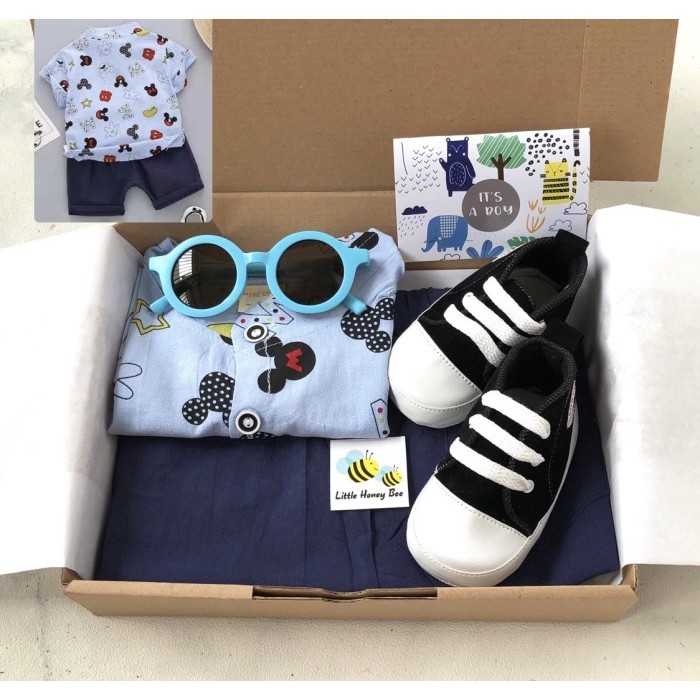 

DISKON Hampers bayi cowok /hampers newborn /kado lahiran /kado bayi0-12bln - Mickey blue