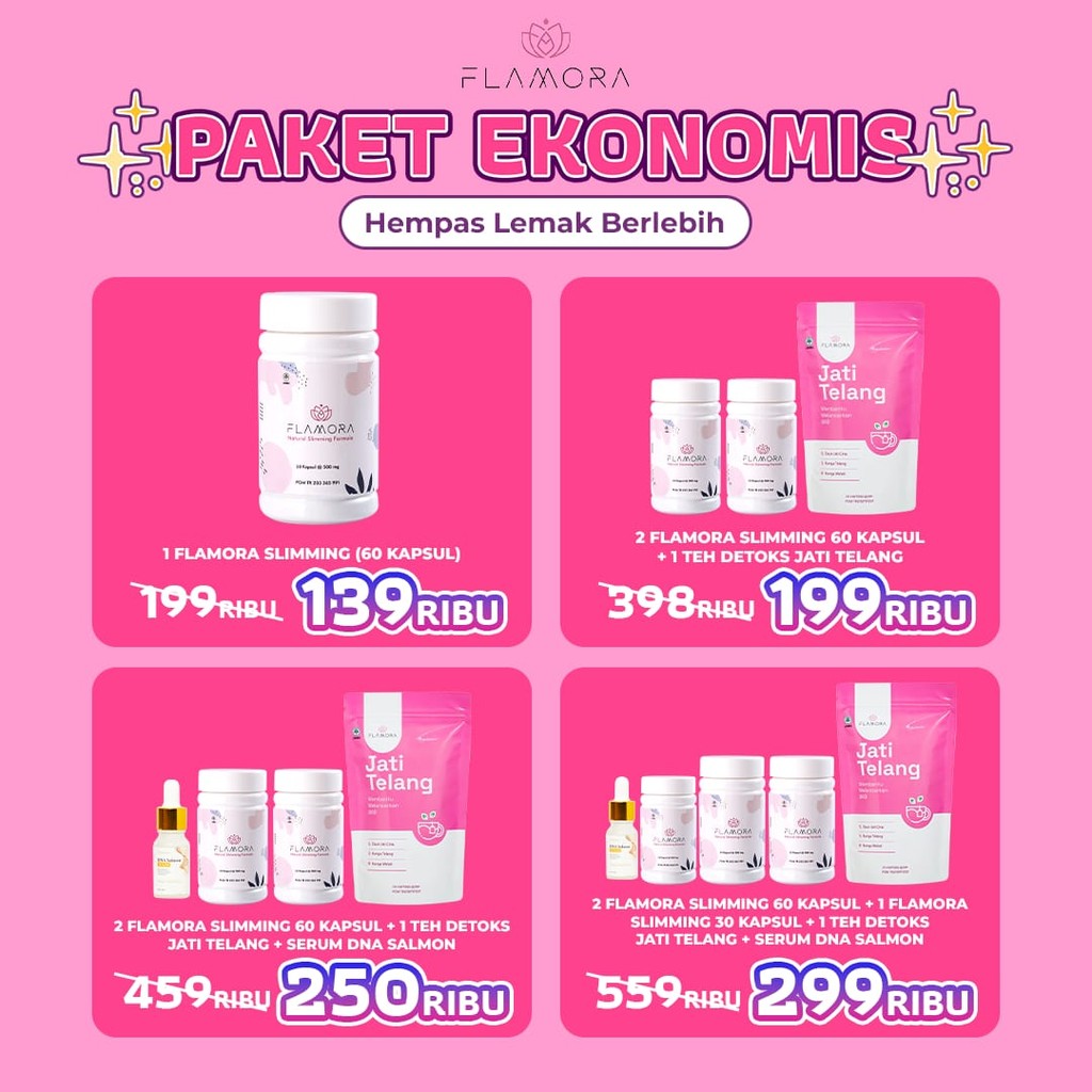 Paket Ekonomis Flamora Hempas Lemak Berlebih