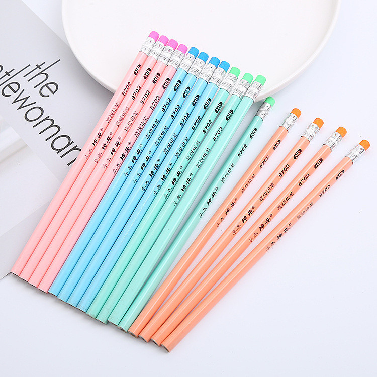 

Ellen Brook 3 PCS Macaron Color HB Stationery School Office Supplies Student Gift Prize Creative Kawaii Pencil