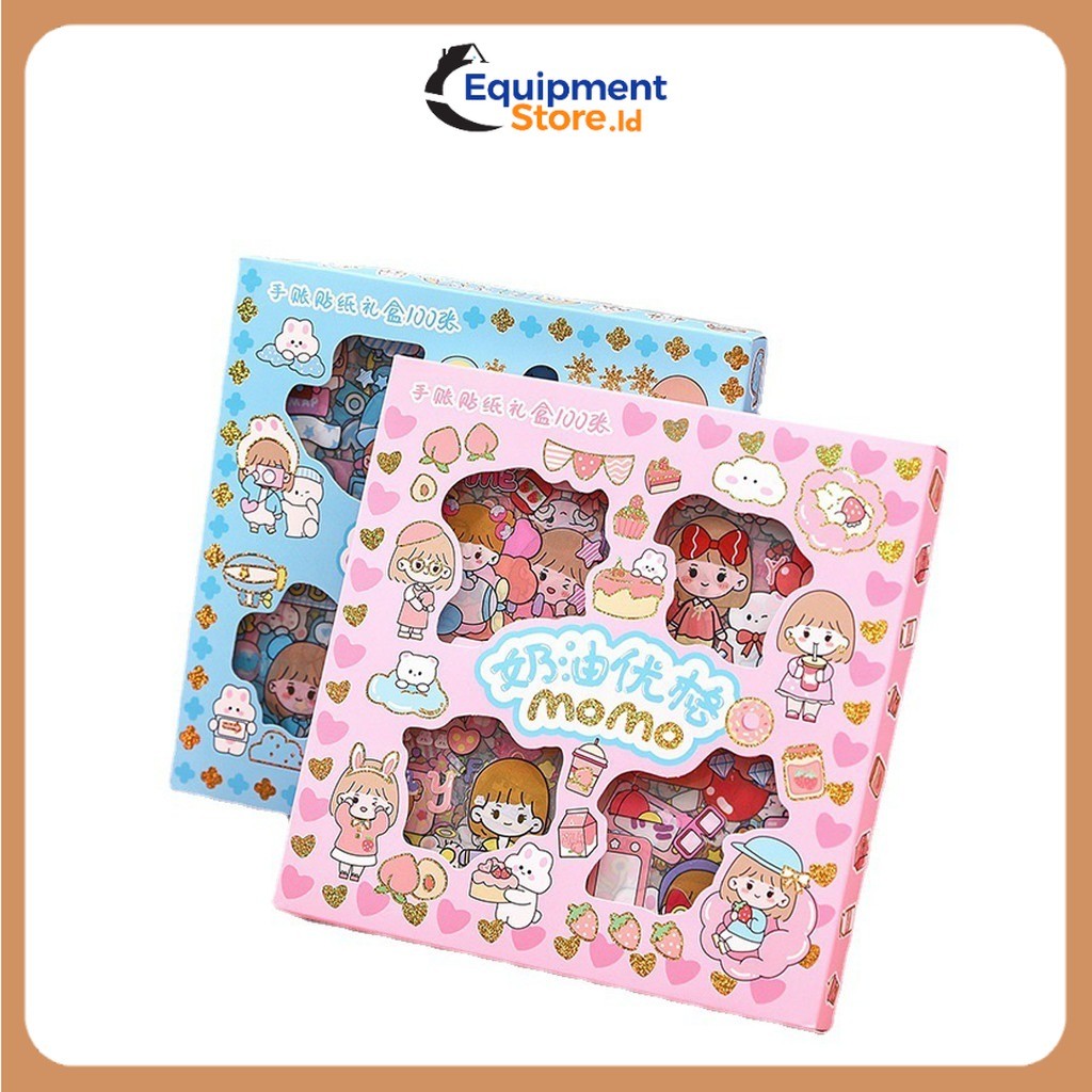 

Stiker 2D 100 Lembar Sticker Momo Kartun Korea Lucu Anti Air