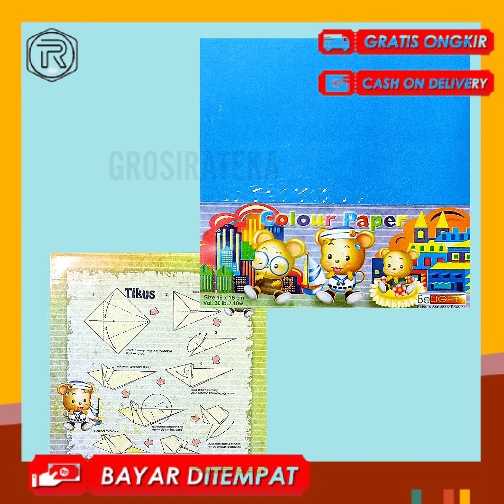 

KERTAS ORIGAMI, KERTAS LIPAT 16 X 16 TIKUS