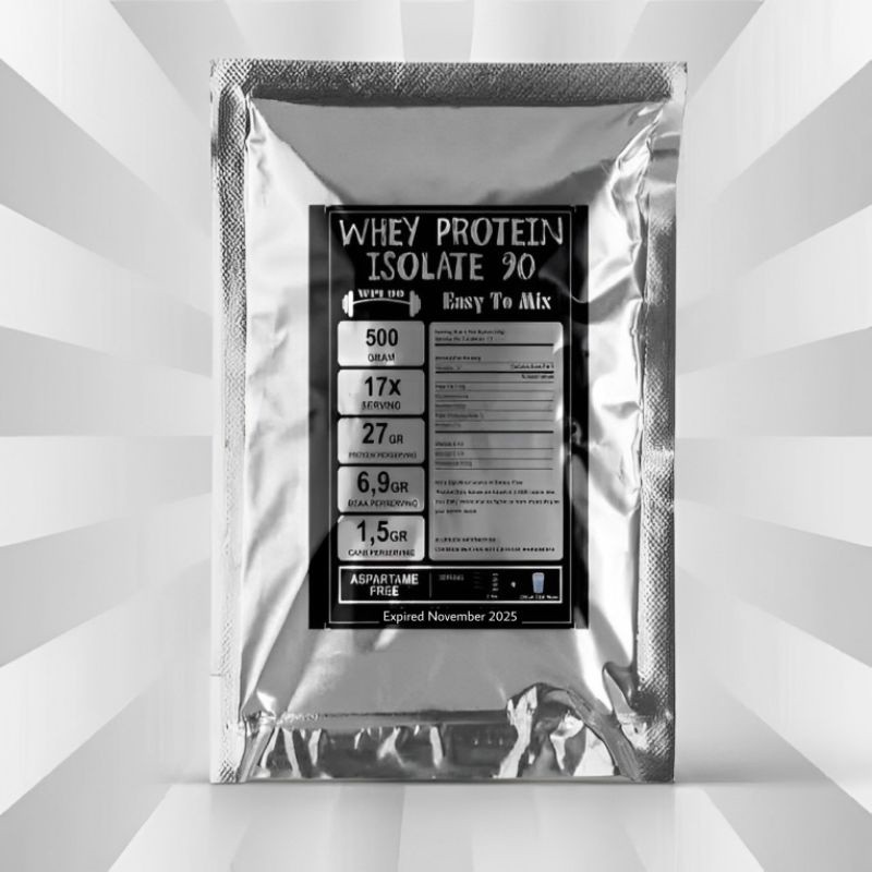 v beli 3 gratis 1 Whey Protein Isolate WPI 90 Plain / Putih / WPI90 / Unflavored 500gram  bahasa ind