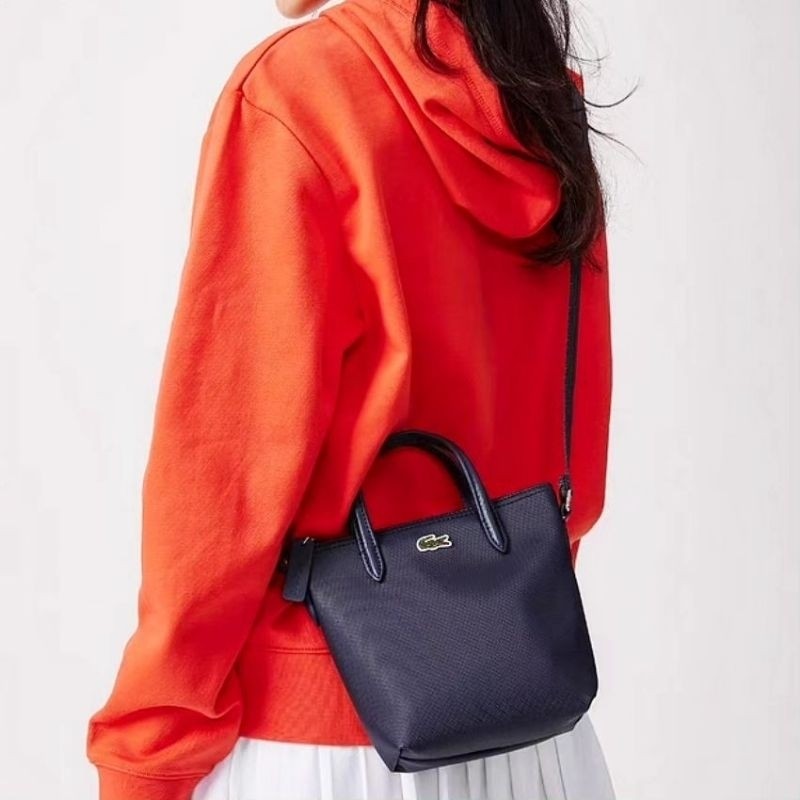 LC0STE Concept Petit Piqué Coated Canvas Mini Zip Tote Bag