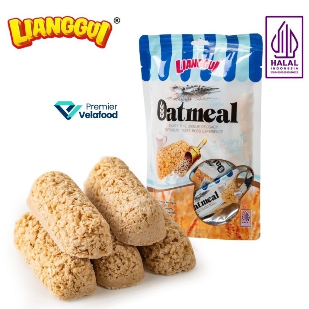 

[Makanan viral halal unik] LIANGGUI Oatmeal Rasa Coklat Oatmeal Crispy Original Taste Chocolate Flavour Snack Cokelat VIRAL BEST SELLER Biskuit Oat