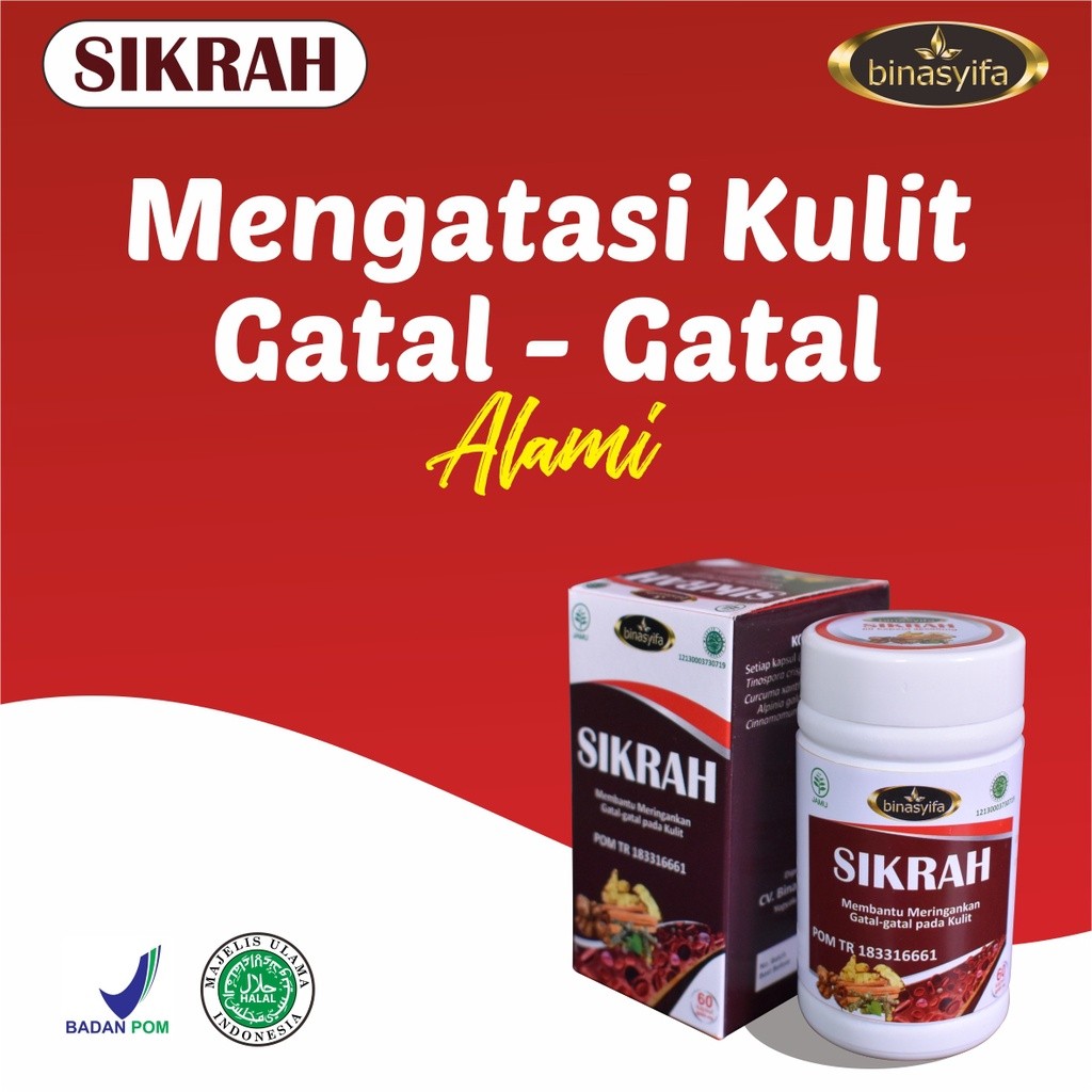 

Binasyifa Sikrah Obat Gatal -gatal Kulit Alergi Darah Kotor Mengatasi Kudis Kurap Eksim Biduren Ampuh Binasyifa Herbal Ampuh